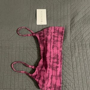 Athlete scoop printed bikini top A-C